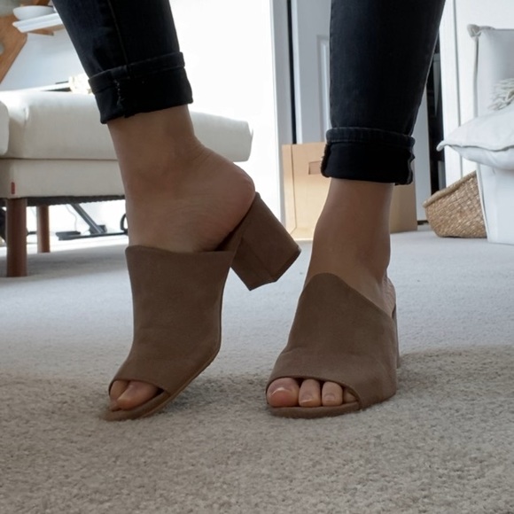 14th & Union Shoes - 14th & Union Taupe Heeled Mules
